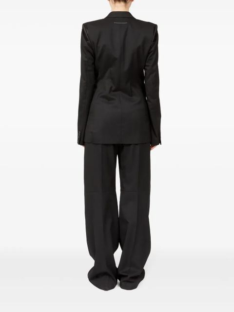 MM6 Maison Margiela raw-cut off-centre blazer - Black