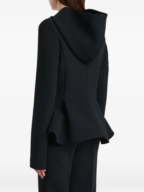 KHAITE hooded button jacket - Black