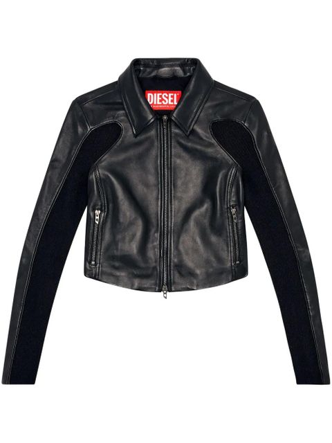Diesel panelled leather jacket - Black - zdjęcie produktu nr 1