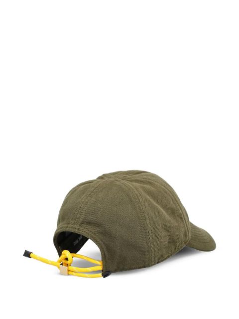 Miu Miu embroidered-logo baseball cap - Green - zdjęcie produktu nr 2