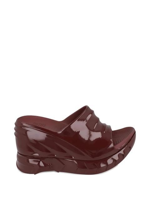 Givenchy Marshmallow wedge slide oxblood red sandals - zdjęcie produktu nr 1