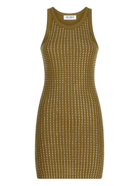 The Attico ribbed embellished midi dress - Green - zdjęcie produktu nr 1