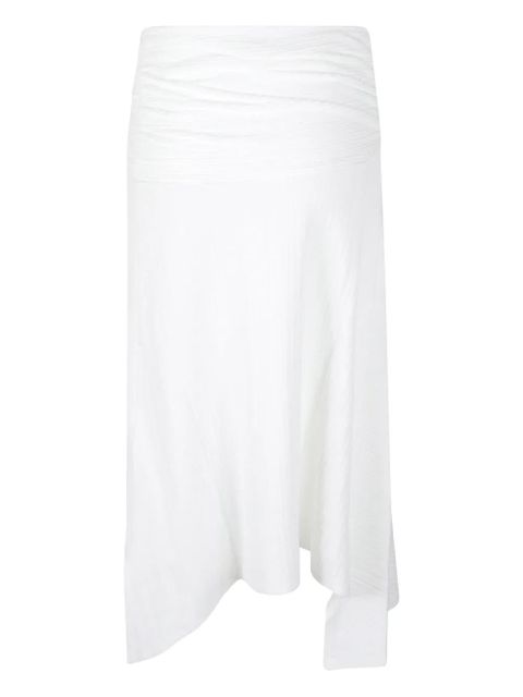 Victoria Beckham twisted-detail midi skirt - White
