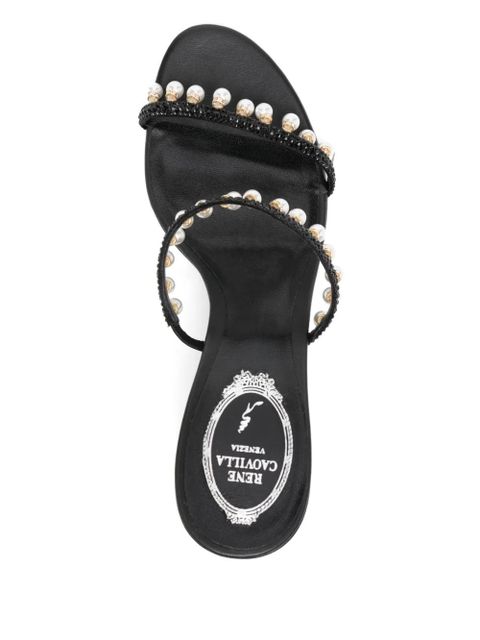 René Caovilla slip-on style sandals - Black