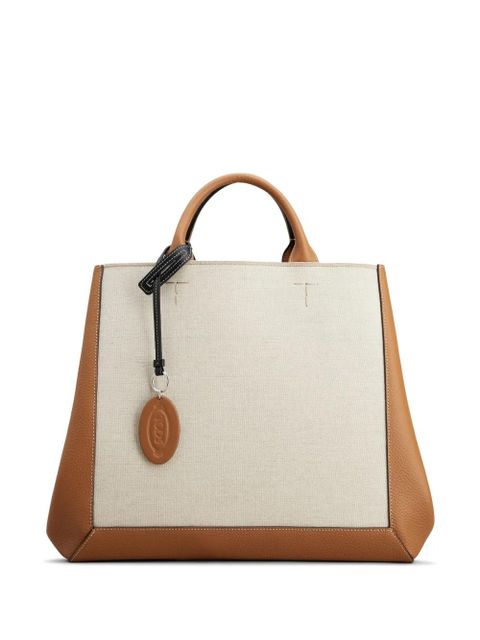 Tod's panelled colour-block tote bag - Brown - zdjęcie produktu nr 1