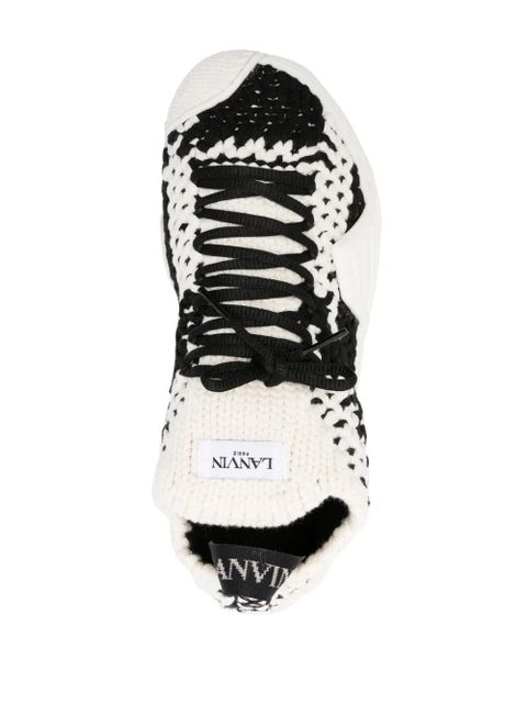 Lanvin Flash-X crochet-knit sneakers - Neutrals - zdjęcie produktu nr 2