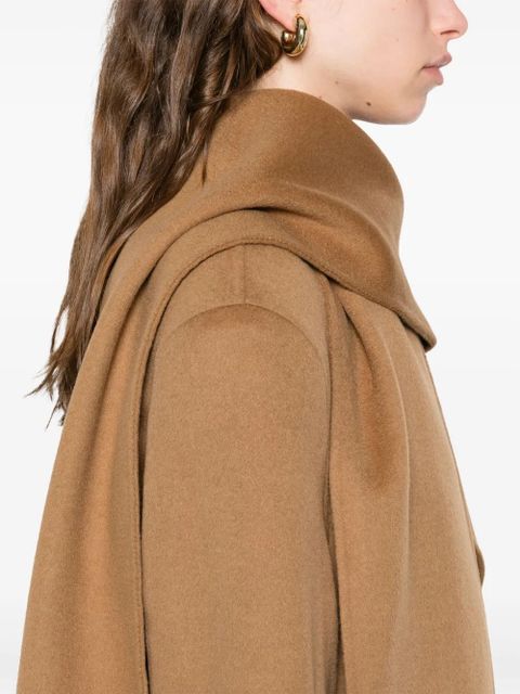 SANDRO brushed-wool coat - Brown
