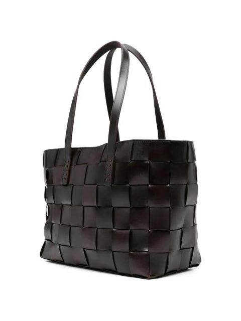 DRAGON DIFFUSION calf leather woven tote bag - Brown