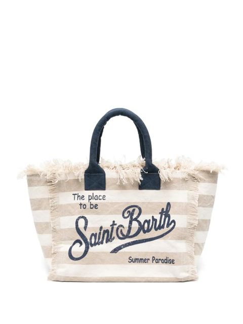 MC2 Saint Barth Vanity striped fringed tote bag - Neutrals - zdjęcie produktu nr 1
