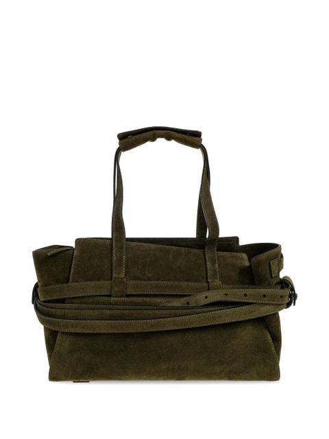 Moschino Tie Me suede leather tote bag - Green
