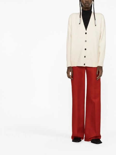 Jil Sander V-neck wool cardigan - Neutrals - zdjęcie produktu nr 2