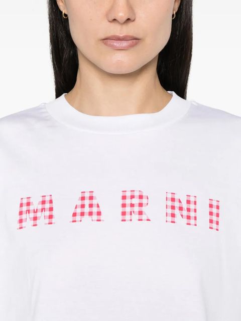Marni logo-print T-shirt - White