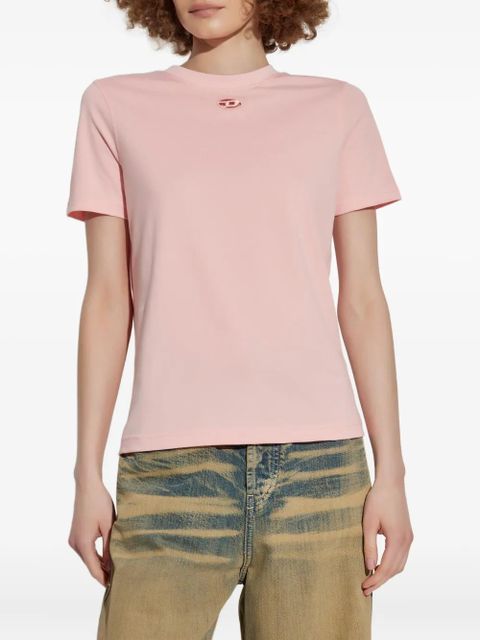 Diesel oval-logo cotton t-shirt - Pink