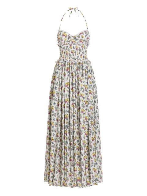 Dolce & Gabbana floral ruffled maxi dress - White - zdjęcie produktu nr 1