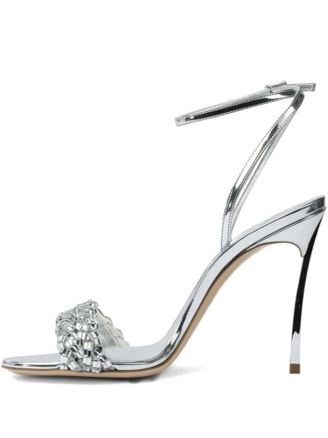 Casadei 100mm Interstellar crystal-embellished sandals - Silver
