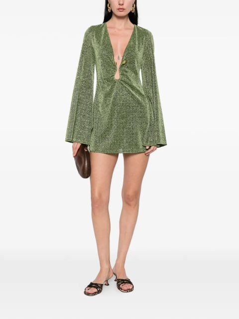Oséree stone-embellishment mini dress - Green - zdjęcie produktu nr 2