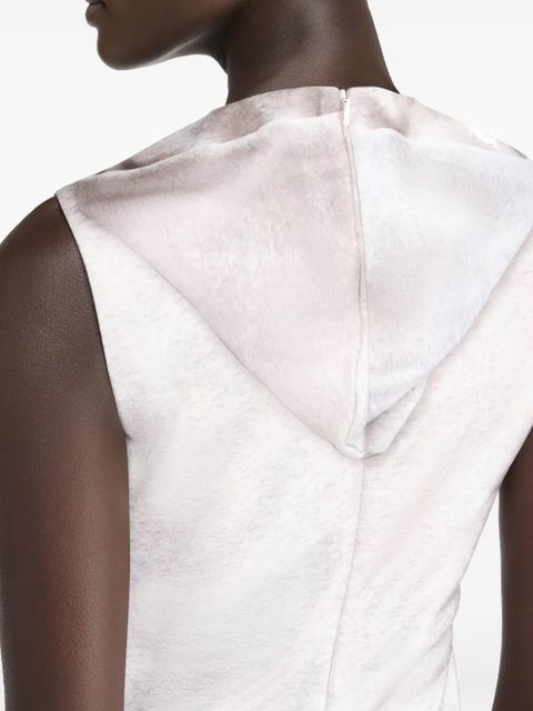 JW Anderson zipped hoodie mini dress - Grey