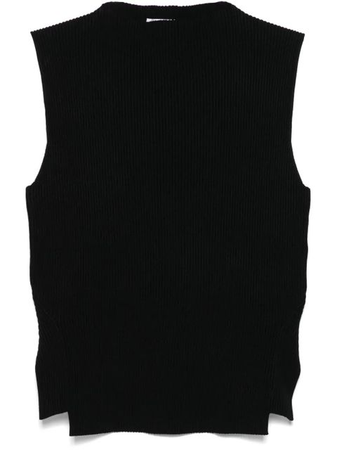 Victoria Beckham ribbed-knit vest - Black - zdjęcie produktu nr 1