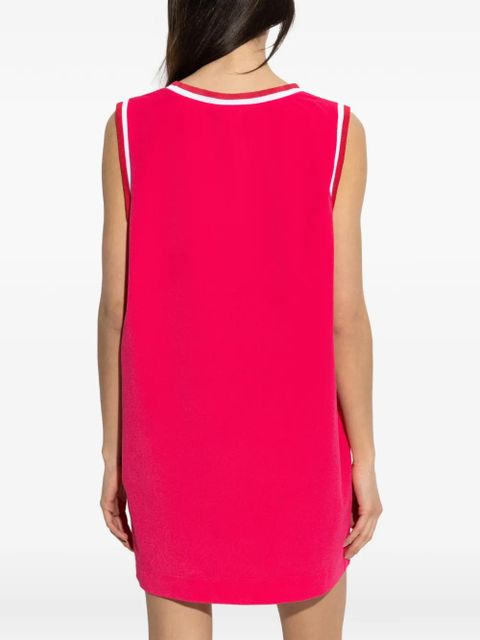 Balmain striped-trim mini dress - Pink