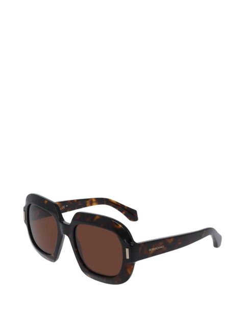 Ferragamo tortoiseshell-effect square-frame sunglasses - Brown - zdjęcie produktu nr 2