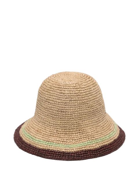 ZIMMERMANN striped raffia bucket hat - Neutrals - zdjęcie produktu nr 1