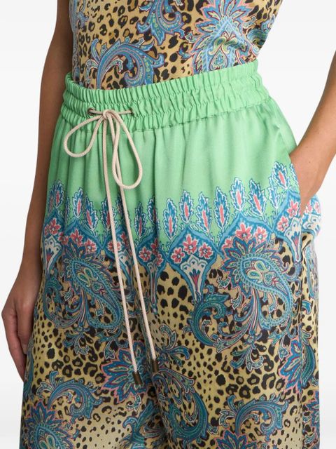 ETRO animal paisley-print trousers - Brown