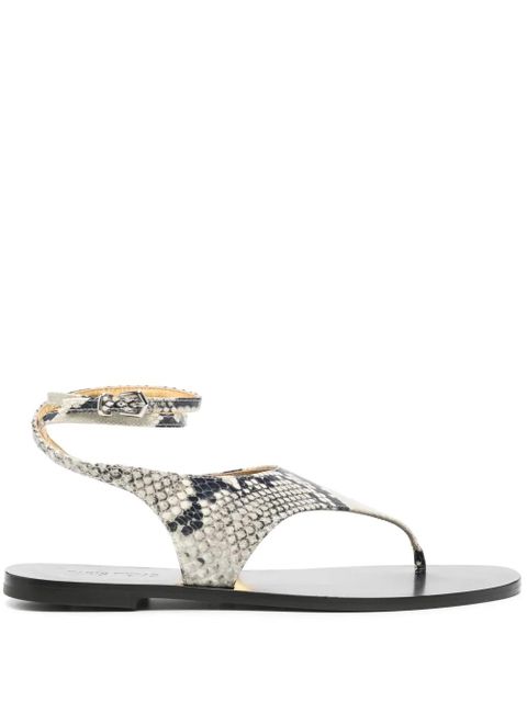 Paris Texas Amalfi snakeskin-effect sandals - Black - zdjęcie produktu nr 1