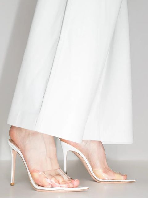 Gianvito Rossi Elle 105mm slip-on sandals - White - zdjęcie produktu nr 2
