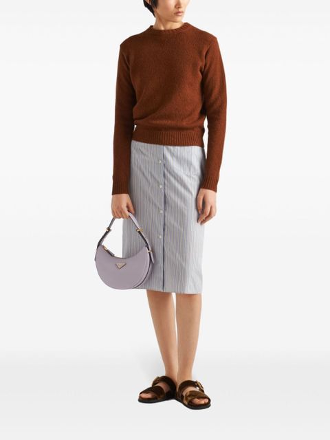 Prada Arqué leather shoulder bag - Purple