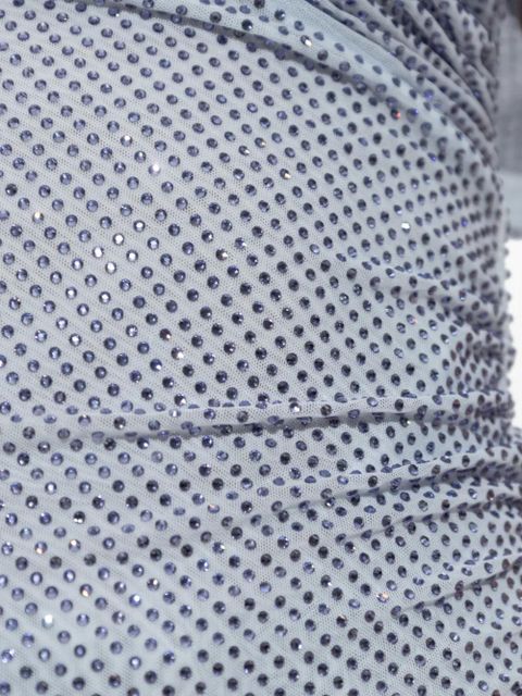 Self-Portrait rhinestone-embellished top - Blue