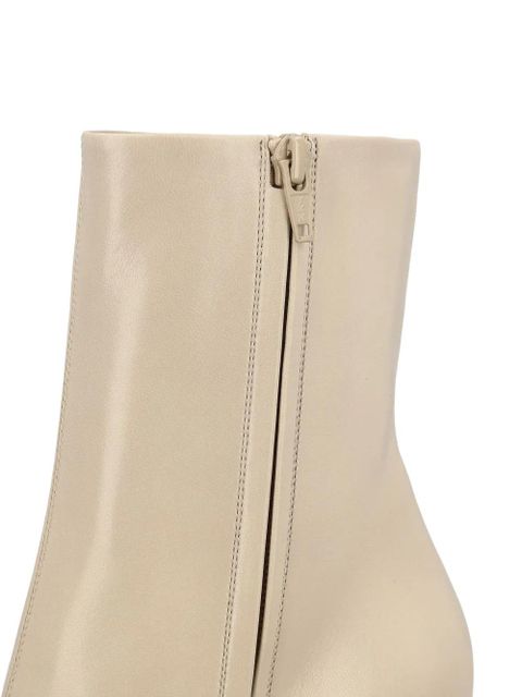 Saint Laurent leather ankle boots - Neutrals