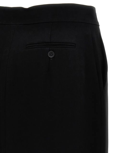 Max Mara pleated back-split midi skirt - Black