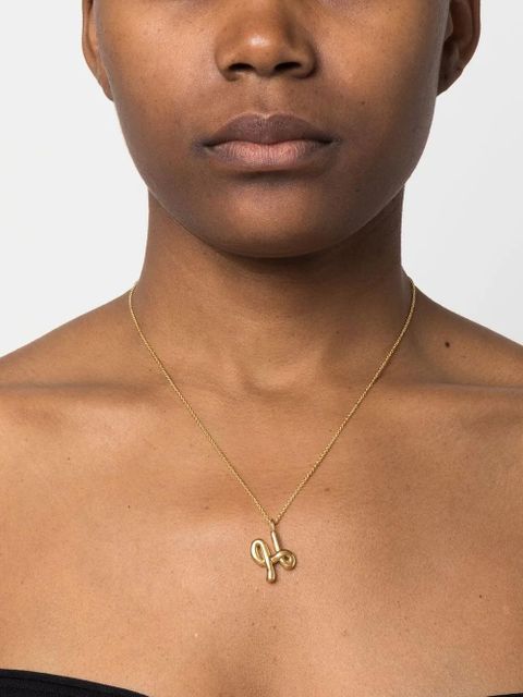 Missoma Curly Molten initial pendant necklace - Gold - zdjęcie produktu nr 2