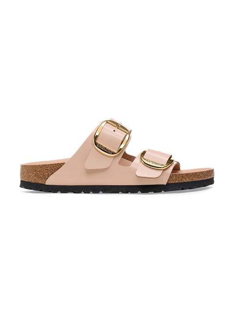 Birkenstock klapki skórzane Arizona Big Buckle damskie kolor beżowy 1026553 - zdjęcie produktu nr 1