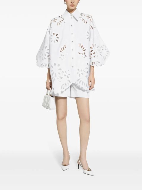 Dolce & Gabbana cut-out cotton shirt - White