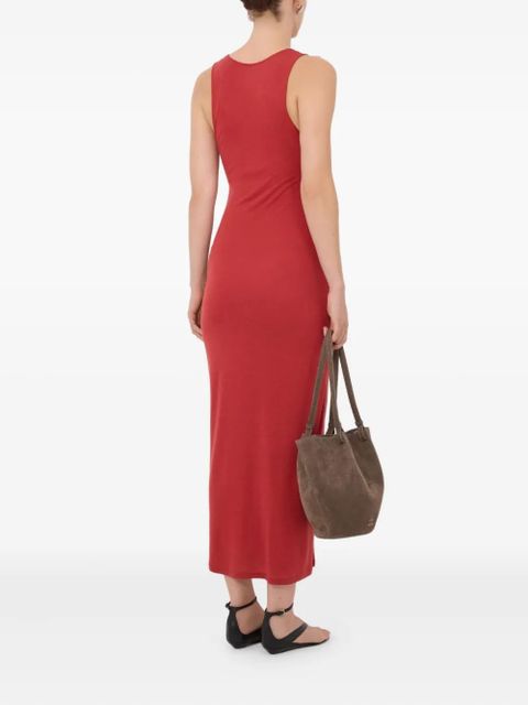 LouLou de Saison MYRON LDS shoulder-straps midi dress - Red