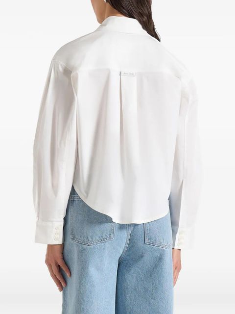Manière De Voir Eleni balloon-sleeves cropped shirt - White