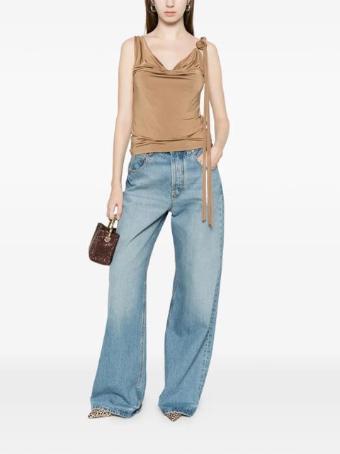 Blumarine cowl flower top - Neutrals - zdjęcie produktu nr 2