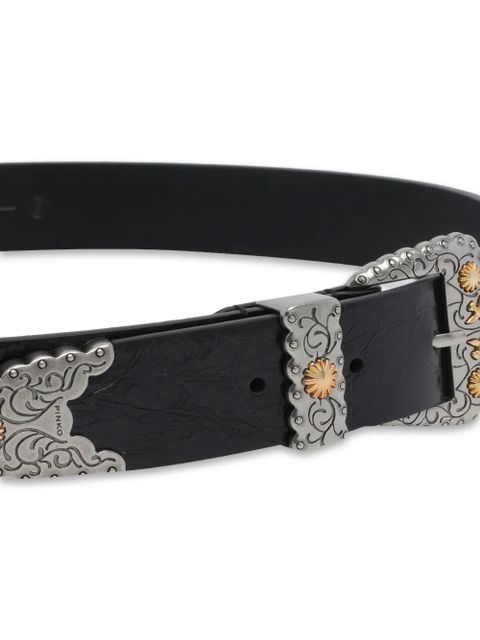 PINKO buckle-fastening leather belt - Black - zdjęcie produktu nr 2