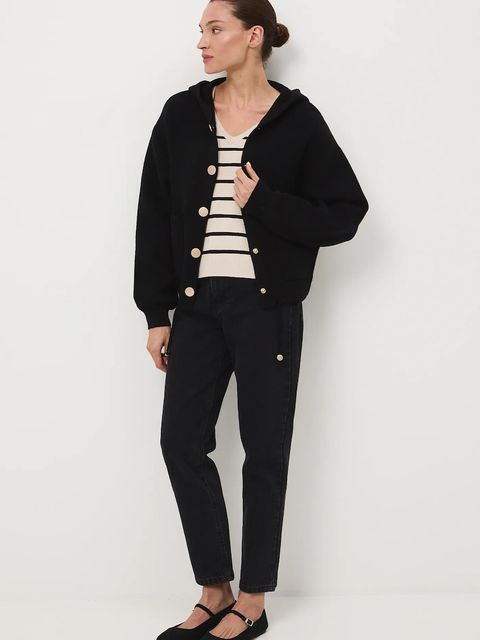 Medicine jeansy bawełniane damskie kolor czarny - zdjęcie produktu nr 2