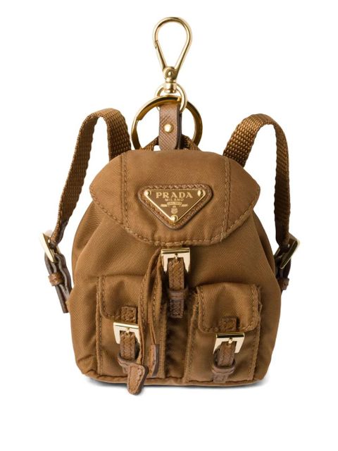 Prada mini Icon Re-Nylon bag charm - Brown - zdjęcie produktu nr 1
