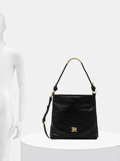 ERMANNO Firenze torebka skórzana kolor czarny 12401941