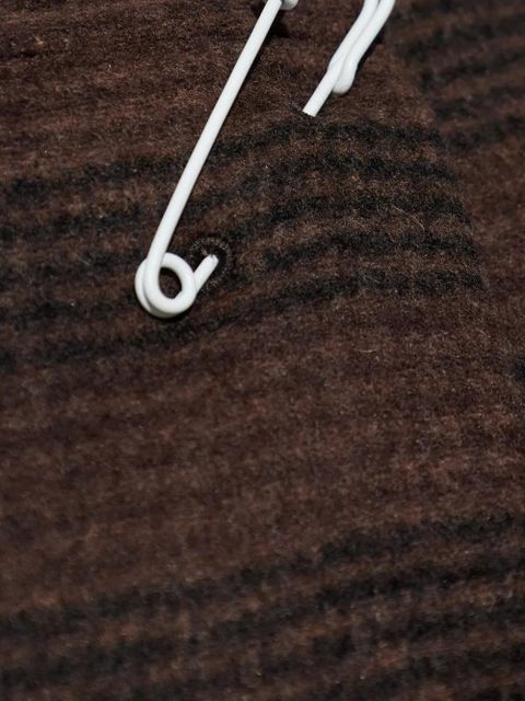 MM6 Maison Margiela asymmetric striped miniskirt - Brown