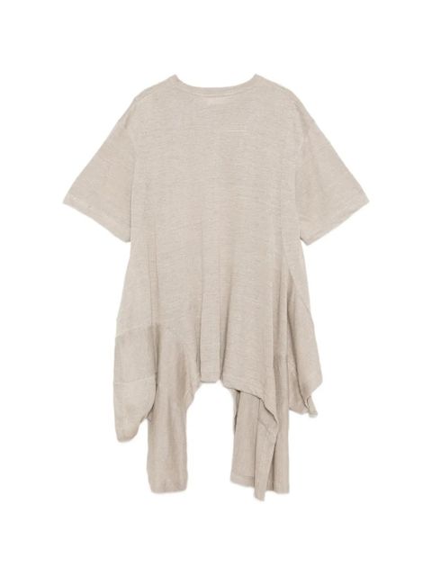Comme Des Garçons asymmetric draped T-shirt - Neutrals - zdjęcie produktu nr 2