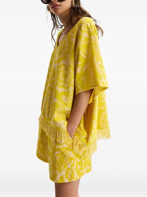 Essentiel Antwerp V-neck fringed-hem T-shirt - Yellow