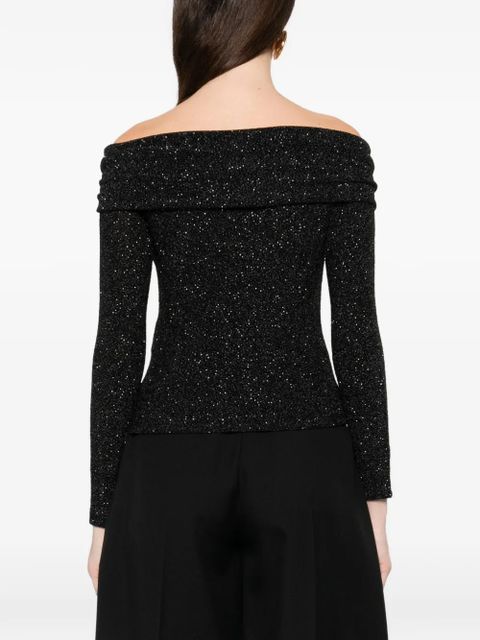 Ba&Sh off-shoulder gathered top - Black