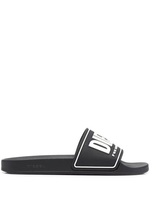 Diesel Sa-Mayemi CC logo-embossed slides - Black - zdjęcie produktu nr 1