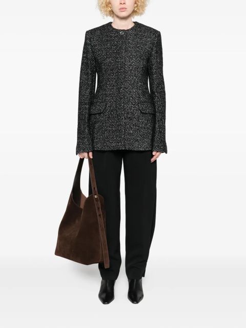 TOTEME cinched speckled jacket - Black