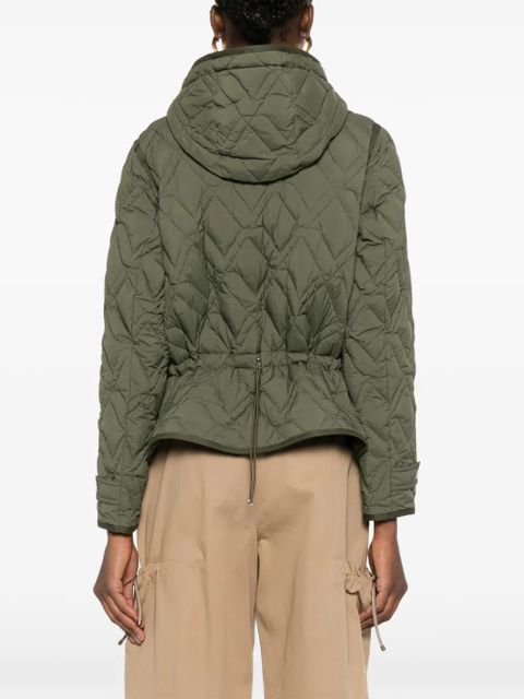 Moncler quilted hooded jacket - Green