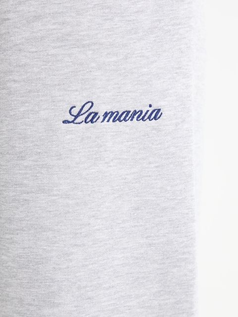 La Mania spodnie dresowe DUO kolor szary gładkie DUO